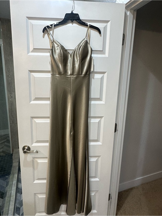 Jenny Yoo Dresses & Skirts - the Jenny Yoo “Dina” Dress in Sage Satin Back Crepe, size 2.
